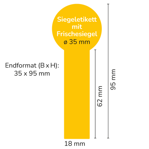 Leere Lola – Siegeletikett ø35mm 160g (Deep-Twist-Off)