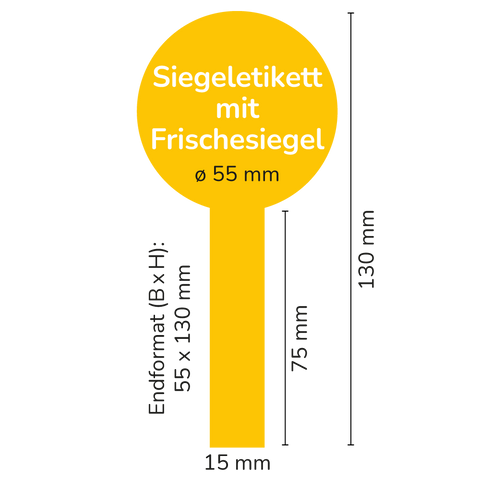 Moderner Marlo - Siegeletikett mit Frischesiegel 1000g (Twist-Off)