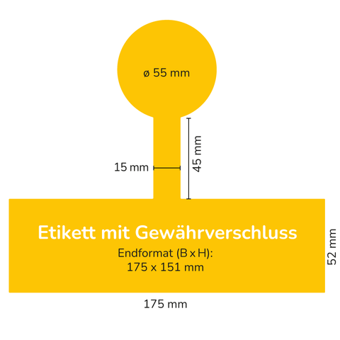 Leere Lola – Etikett mit Gewährverschluss 500g (Deep-Twist-Off)