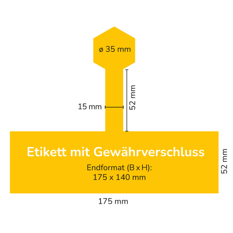 Leere Lola – Honigetikett mit Hexagon Gewährverschluss 500g (Twist-Off)