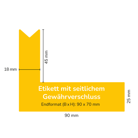 Leere Lola - Etikett mit seitlichem Siegel Fahne 50g (Twist-Off)
