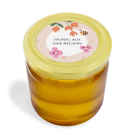 Florale Fiona – Honigetikett Deckeletikett 500g (Twist-Off)