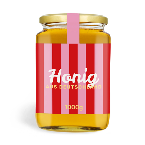 Strahlende Steffi – Honigetikett mit Gewährverschluss 1000g (Twist-Off)