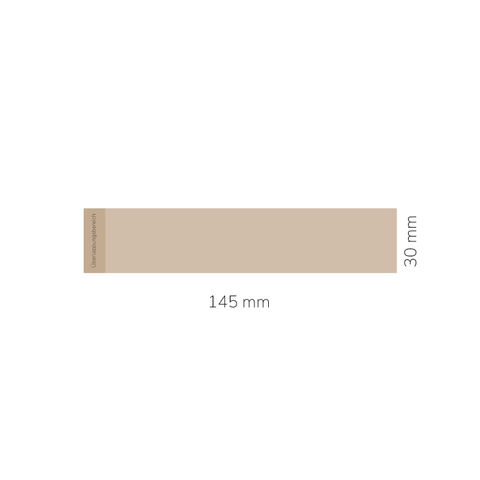 Gelassene Gerda – Banderolenetikett 145x30mm für Stumpenkerzen Ø45mm