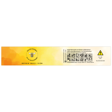Sonnige Sophia – Banderolenetikett 205x35mm für Stumpenkerzen Ø60mm