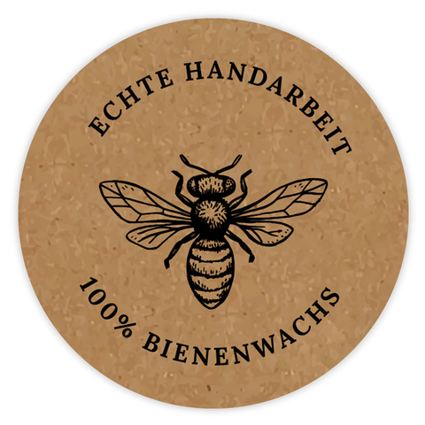 Natürliche Nadja – Runder Deckelaukleber 55x55mm für Kerzen im 500g-Glas