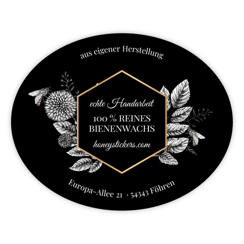 Nobler Norbert – Ovaler Aufkleber 50x40mm für Kerzen im 250g-Glas