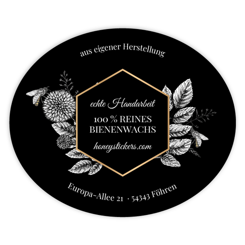 Nobler Norbert – Ovaler Aufkleber 60x50mm für Kerzen im 375g-Glas