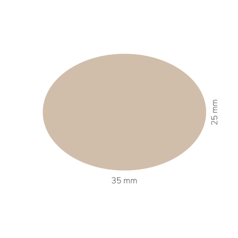 Sonnige Sophia – Ovaler Aufkleber 35x25mm für Stumpenkerzen Ø45mm