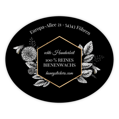 Nobler Norbert – Ovaler Aufkleber 50x40mm für Stumpenkerzen Ø65mm