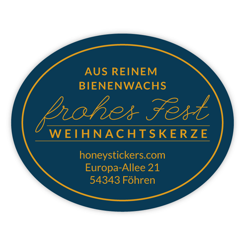 Leuchtende Leonie – Ovaler Aufkleber 50x40mm für Stumpenkerzen Ø65mm