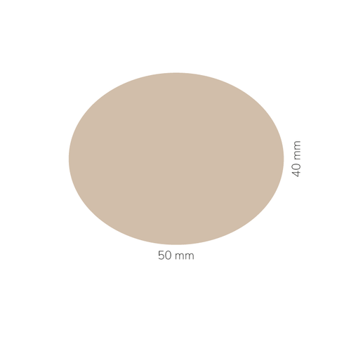 Gelassene Gerda – Ovaler Aufkleber 50x40mm für Stumpenkerzen Ø65mm