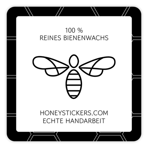 Moderner Marlo – Quadratischer Aufkleber 50x50mm für Kerzen im 375g-Glas