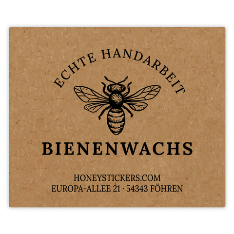 Natürliche Nadja – Rechteckiger Aufkleber 60x50mm für Kerzen im 375g-Glas