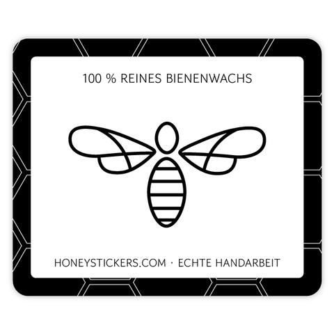 Moderner Marlo – Rechteckiger Aufkleber mit abgerundeten Ecken 60x50mm für Kerzen im 500g-Glas