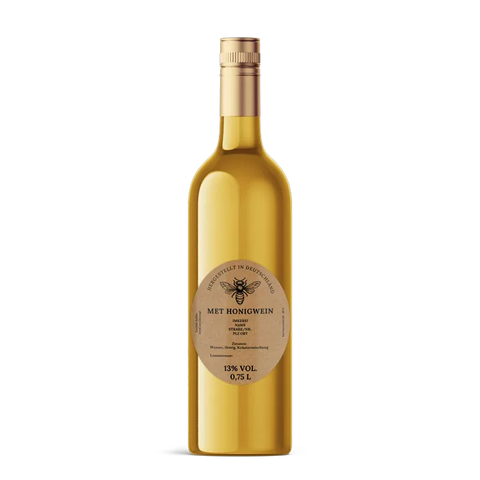 Natürliche Nadja – Ovales Flaschenetikett 80x100mm für 750ml Met