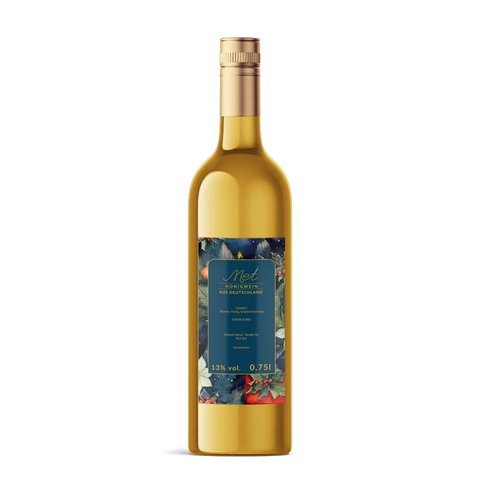 Leuchtende Leonie – Rechteckiges Flaschenetikett 65x125mm für 750ml Met
