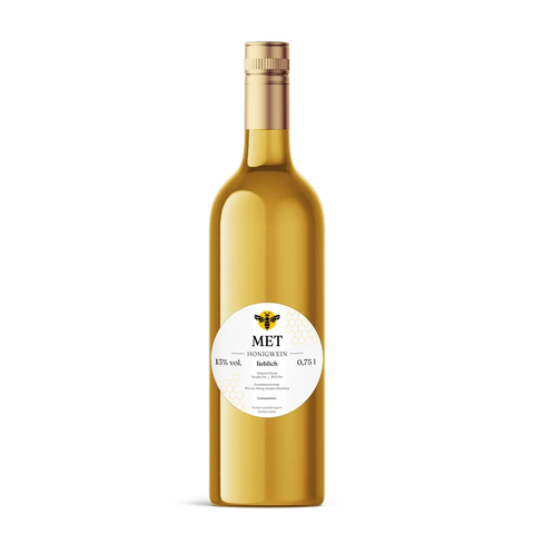 Charmanter Charly – Rundes Flaschenetikett mit Abrundung 90x90mm für 750ml Met