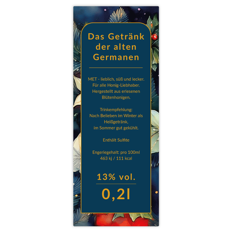 Leuchtende Leonie – Rechteckiges Rückenetikett 35x90mm für 200ml Met