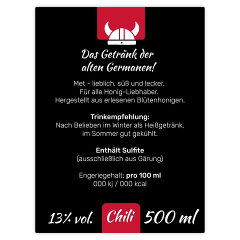 Wilder Wiki – Rechteckiges Rückenetikett 60x80mm für 500ml Met