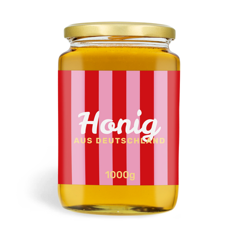 Strahlende Steffi – Rechteckiges Honigetikett 1000g (Twist-Off)