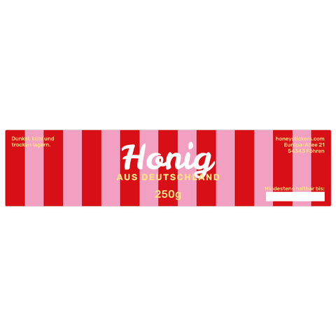 Strahlende Steffi – Rechteckiges Honigetikett 250g (Twist-Off)