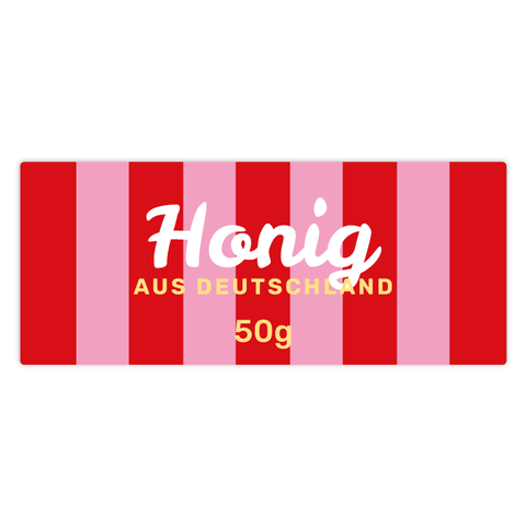 Strahlende Steffi – Rechteckiges Honigetikett 50g (Twist-Off)