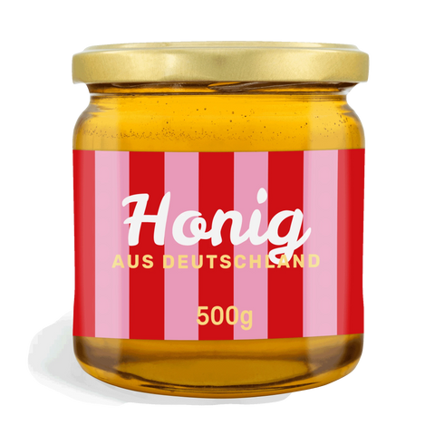 Strahlende Steffi – Rechteckiges Honigetikett 500g (Twist-Off)