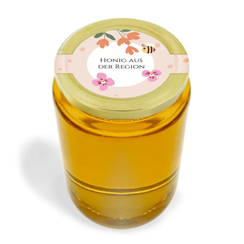 Florale Fiona – Honigetikett mit doppeltem Frischesiegel 1000g (Twist-Off)