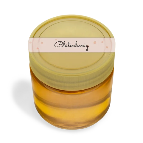 Florale Fiona – Honigetikett Verschlussetikett 250g (Kunststoffdeckel)