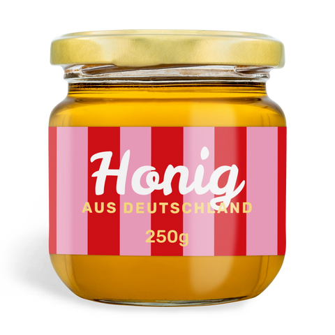 Strahlende Steffi – Rechteckiges Honigetikett 250g (Twist-Off)