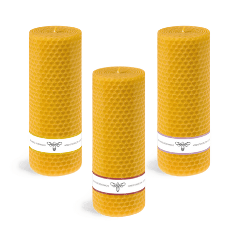 Moderner Marlo – Banderolenetikett 150x20mm für Wabenkerzen Ø40mm