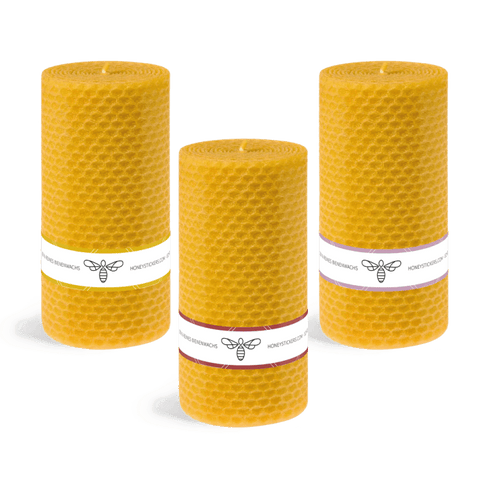 Moderner Marlo – Banderolenetikett 190x20mm für Wabenkerzen Ø55mm