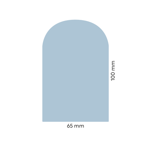 Moderner Marlo – Rechteckiges Flaschenetikett mit Abrundung 65x100mm für 500ml Met