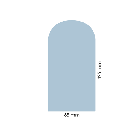 Leere Lola – Rechteckiges Flaschenetikett mit Abrundung 65x125mm für 750ml Met