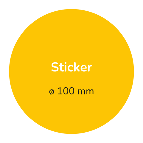 Runder Sticker 100x100mm - Blanko