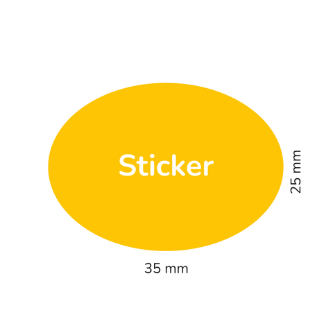 Ovaler Sticker 35x25mm - Blanko