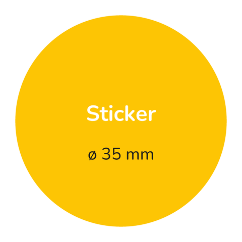 Runder Sticker 35x35mm - So geht´s richtig