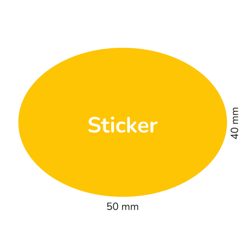 Ovaler Sticker 50x40mm - Blanko