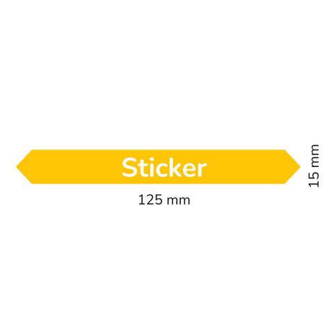 Sticker Pfeil 500g 125x15mm - Blanko