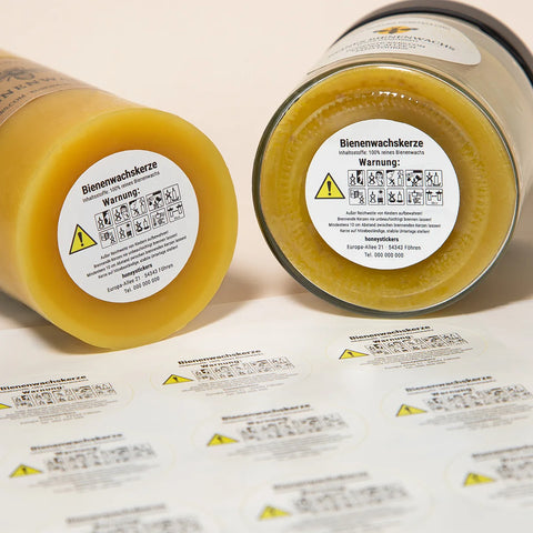 Gefahrenhinweise – Runder Kerzensticker 30mm