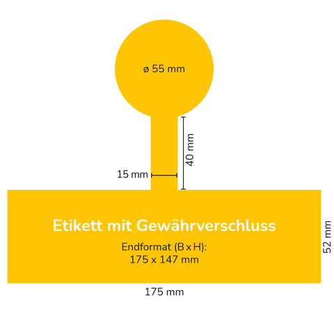 Weihnachtliche Wilma - Etikett mit Gewährverschluss 500g (Twist-Off)