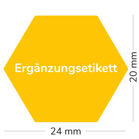 Hexagon Sticker 24x20mm - Blanko