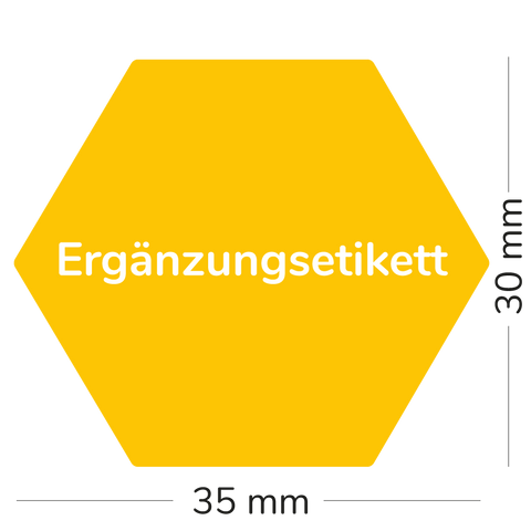 Hexagon Sticker 35x30mm - Blanko