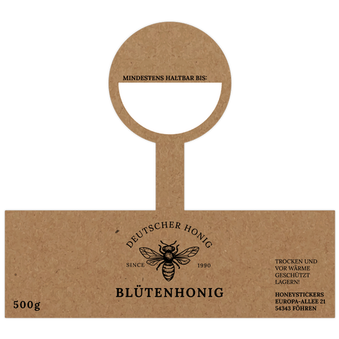 Natürliche Nadja – Etikett mit Gewährverschluss 500g (Kunststoffdeckel)