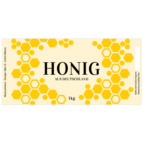 Gelber Gustav – Rechteckiges Etikett 1000g (Twist-Off)