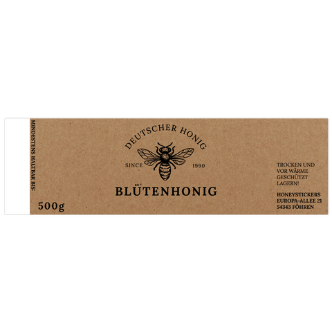 Natürliche Nadja – Rechteckiges Etikett 500g (Twist-Off)